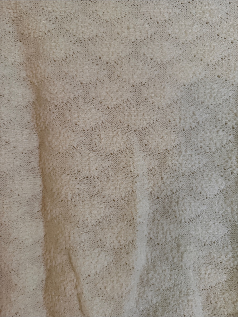 Mango Cream Textured Teddy Cardigan with Gold Buttons - Picture 6 of 8